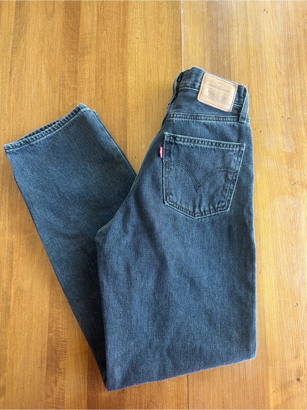 Levi's Women's Washed Black Dad Jeans